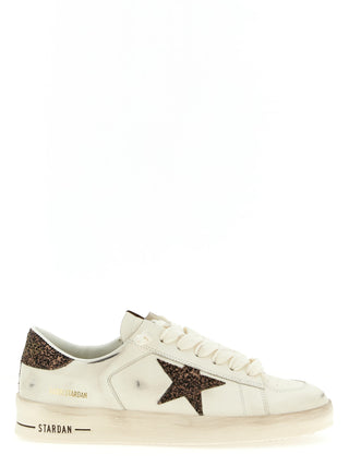 White Leather Low Top Sneakers