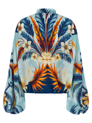 Blue Silk Blouse