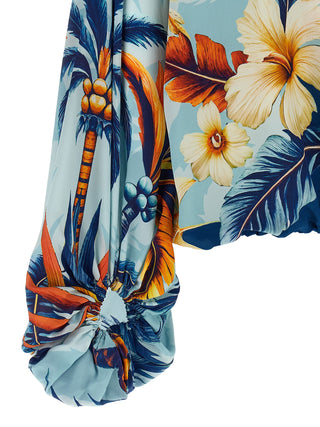 Blue Silk Blouse