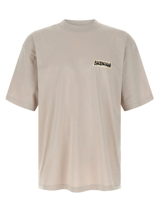 Camiseta de algodón gris