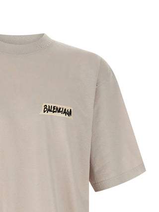 Camiseta de algodón gris