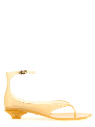 Bicolor Polyurethane Mid Heel Pumps