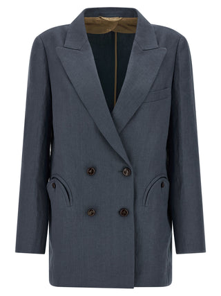 Blue Linen Blazer