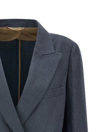 Blue Linen Blazer