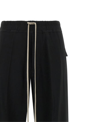 Black Viscose Casual Pants
