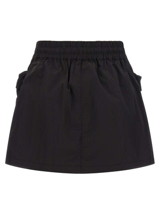 Black Polyamide Long Skirt