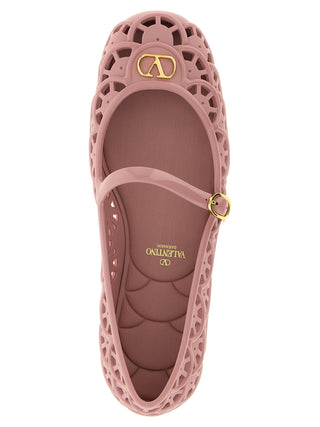 Multicolor Polyvinyl Ballet Flats