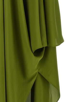Bicolor Silk Long Dress