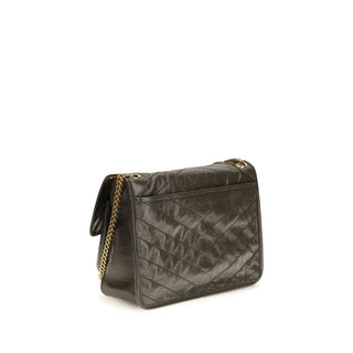 Bolso de hombro Bos Taurus bicolor de piel de becerro