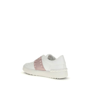 White Calf Leather Bos Taurus Low Top Sneakers