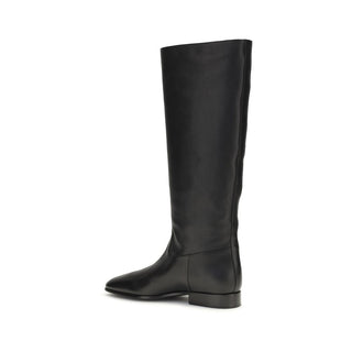 Black Calf Leather Bos Taurus Ankle Boots