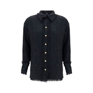 Black Polyamide Pattern Shirt