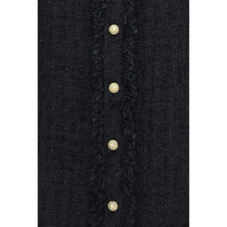 Black Polyamide Pattern Shirt