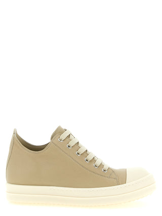 Beige Ramie Low Top Sneakers