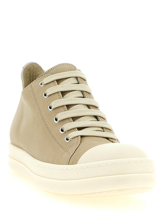 Beige Ramie Low Top Sneakers