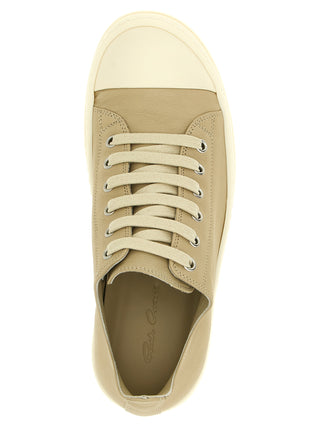 Beige Ramie Low Top Sneakers