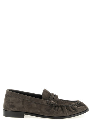 Brown Calfskin Slip-On Loafers