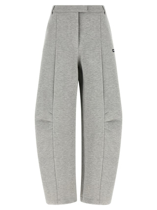 Gray Viscose Cargo Pants
