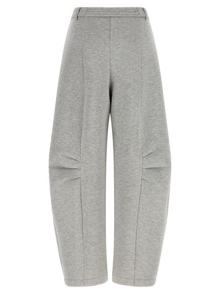 Gray Viscose Cargo Pants