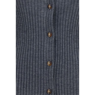 Gray Cashmere Cardigan