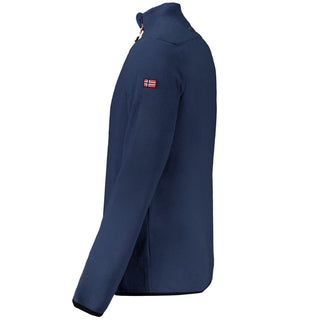 Blue Polyester Men's Sweatshirt