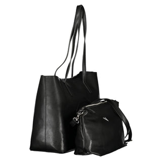 Nero Poliuretano Women's Bag with Adjustable Strap