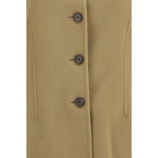 Chaqueta larga de lana Oves Aries beige