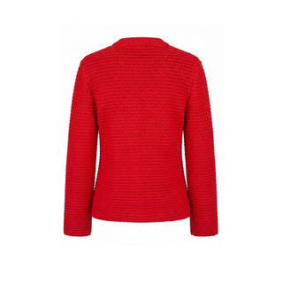 Cárdigan rojo de algodón para mujer