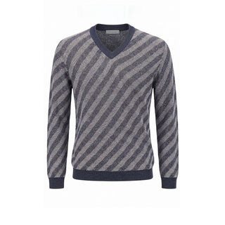 Blue Linen Men Sweater