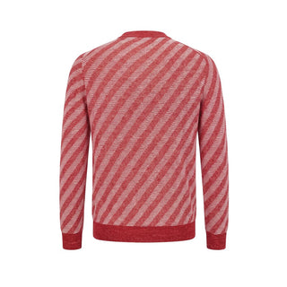 Red Linen Men Cardigan