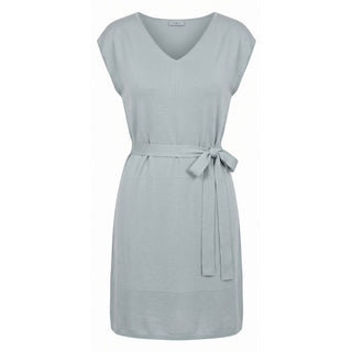 Vestido gris de seda para mujer