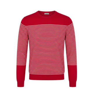 Red Cotton Men Sweater