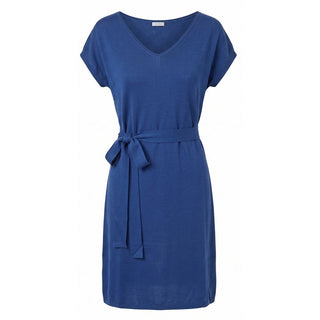 Vestido de seda azul para mujer