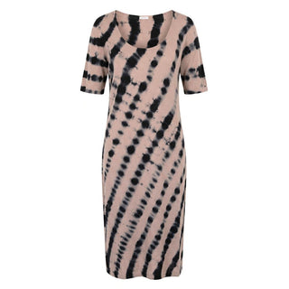 Vestido de algodón morado para mujer
