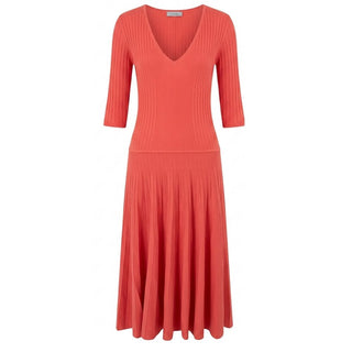 Vestido de algodón rojo para mujer