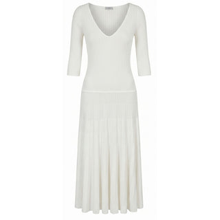 Vestido de algodón blanco para mujer