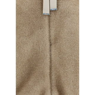 Beige Polyester Full-Length Jacket