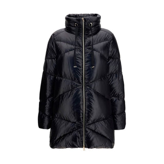 Black Polyamide Full-Length Jacket