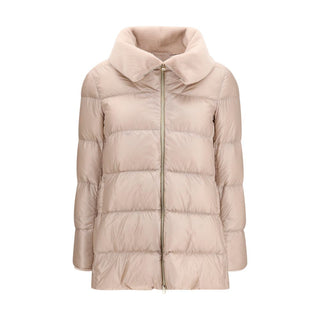 Beige Goose Down Full-Length Jacket