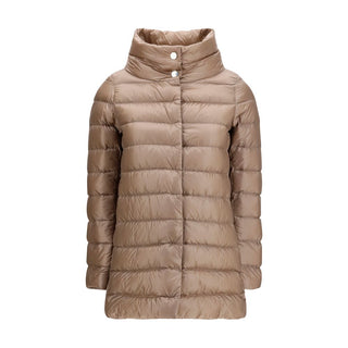 Chaqueta beige de poliéster de largo completo