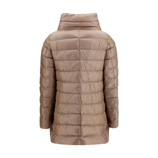 Chaqueta beige de poliéster de largo completo