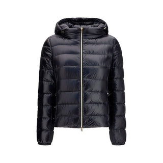 Black Polyamide Full-Length Jacket