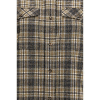 Multicolor Wool Oves Aries Pattern Shirt