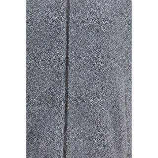 Gray Polyester Full-Length Jacket