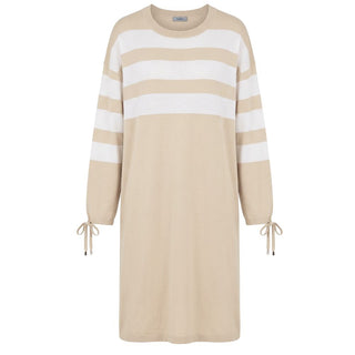 Vestido de algodón beige para mujer