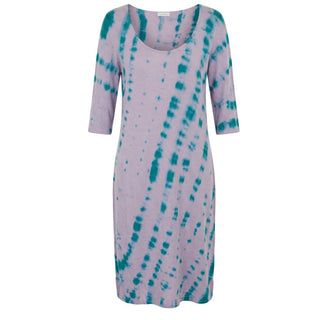 Vestido de algodón morado para mujer
