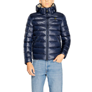 Chaqueta con caparazón de poliéster azul