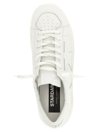 White Cowhide Low Top Sneakers