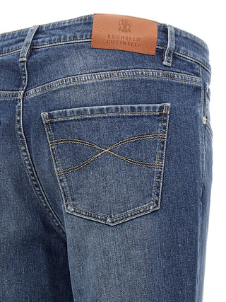 Blue Cotton Slim Fit Jeans