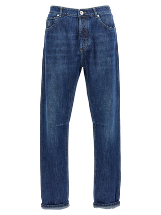Blue Cotton Relaxed Fit Jeans